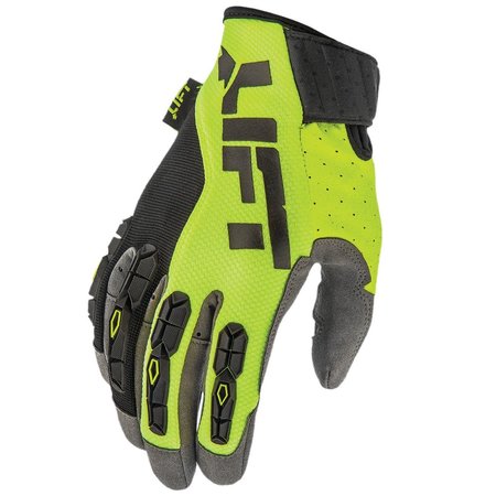 LIFT SAFETY HANDLER Glove HiViz Dual Layer Fused Silicone PalmFingers GHR-17HVY2L